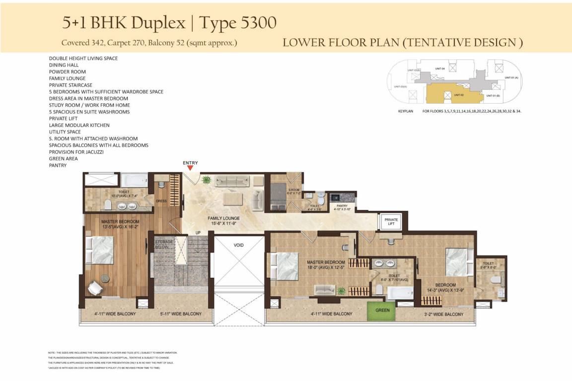 burj Floor Plan Lower Level Duplex Plan