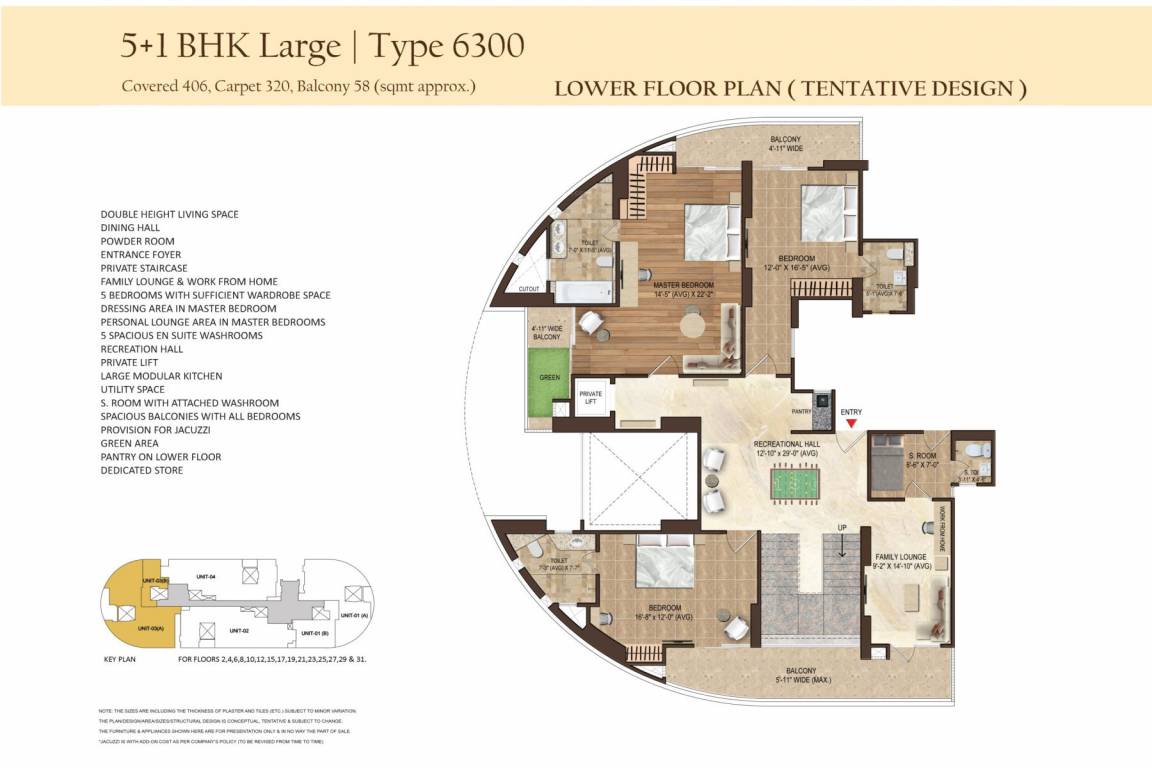 burj Floor Plan Lower Level Duplex Plan