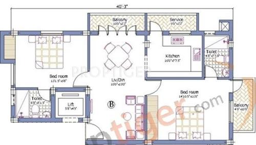 Firm Firms Anamika (2BHK+2T (1,070 sq ft) 1070 sq ft)