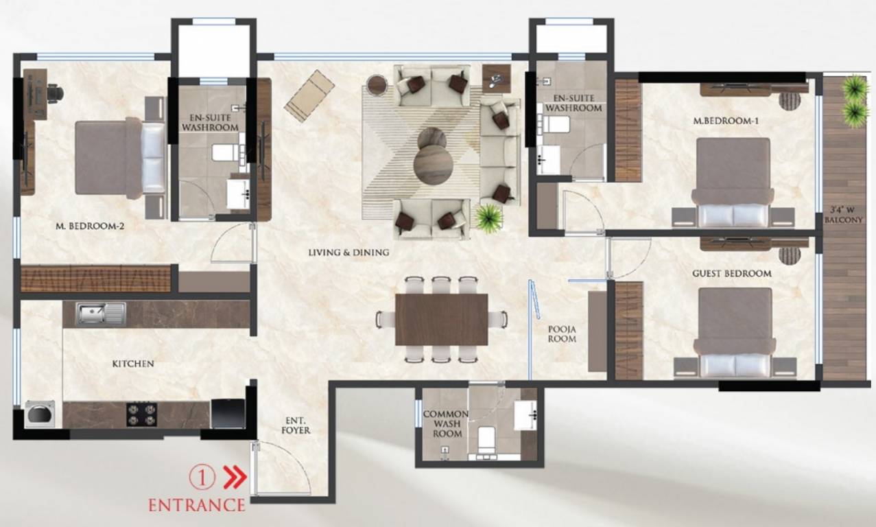  aaradhya evoq Floor Plan Floor Plan