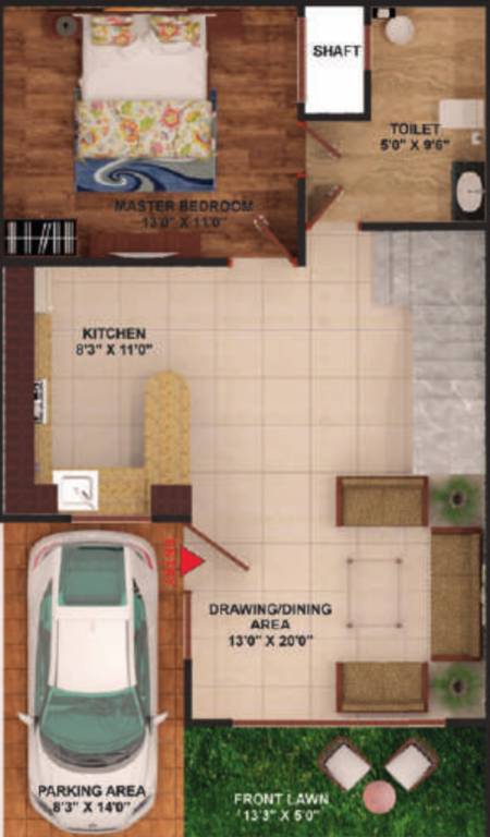 villa Floor Plan Ground Floor Plan