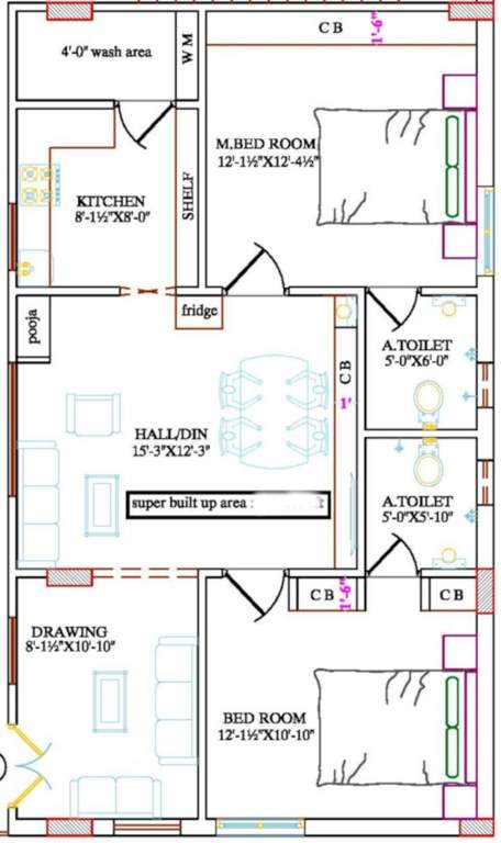  venkataramana padmavathi apartments Floor Plan Floor Plan