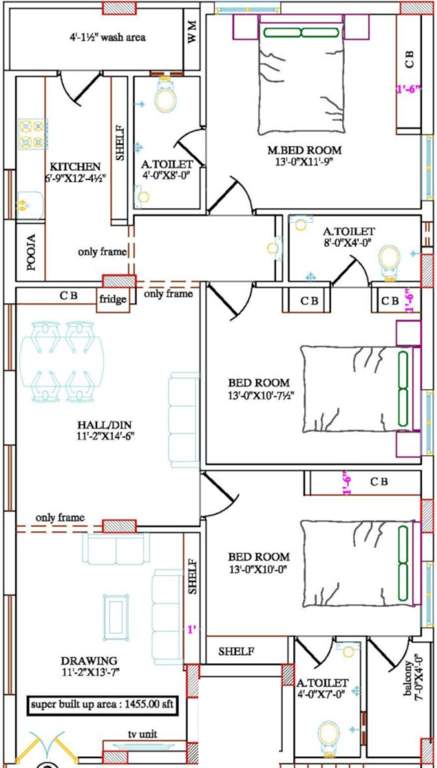  venkataramana padmavathi apartments Floor Plan Floor Plan