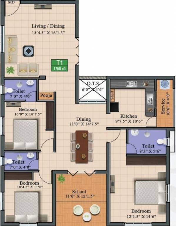  sri sakthi sai flats Floor Plan Floor Plan