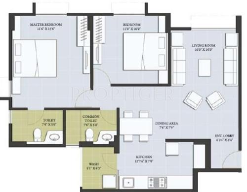 Bsafal Parishkaar (2BHK+2T (1,129 sq ft) 1129 sq ft) Bsafal Parishkaar (2BHK+2T (1,129 sq ft) 1129 sq ft)