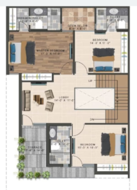  jasmine villas Floor Plan First Floor Plan