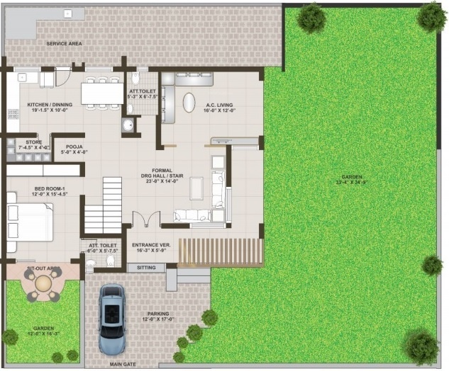  vraj gopi greens Floor Plan Ground Floor Plan