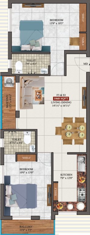  titanite and topaz apartment Floor Plan Floor Plan