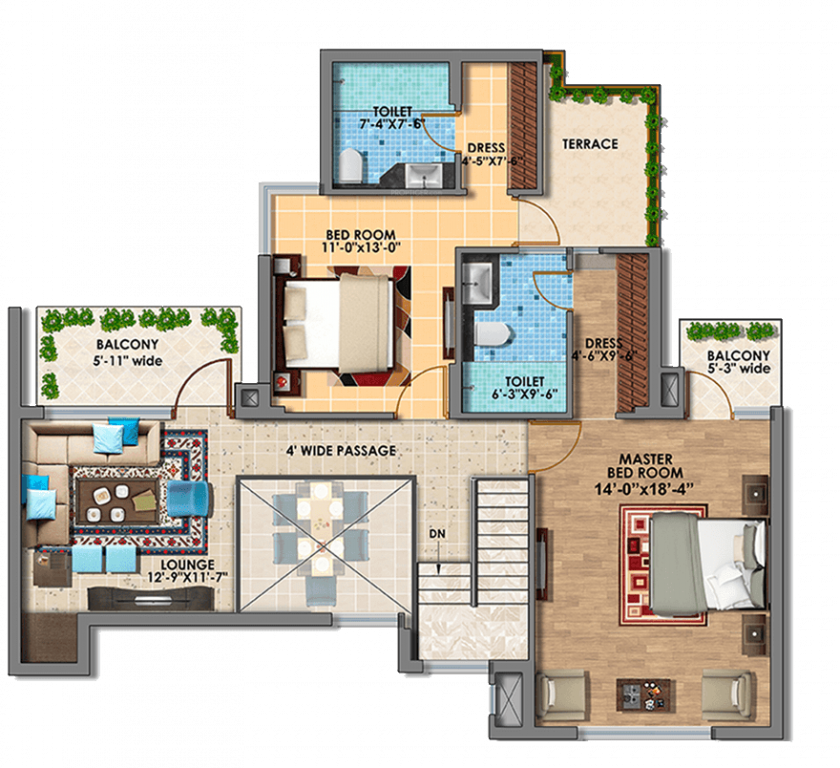 Upper Level Duplex Plan bbd green city sunbreeze 1 Floor Plan Upper Level Duplex Plan