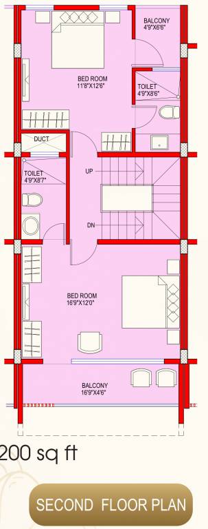  narayana row house Floor Plan Second Floor Plan