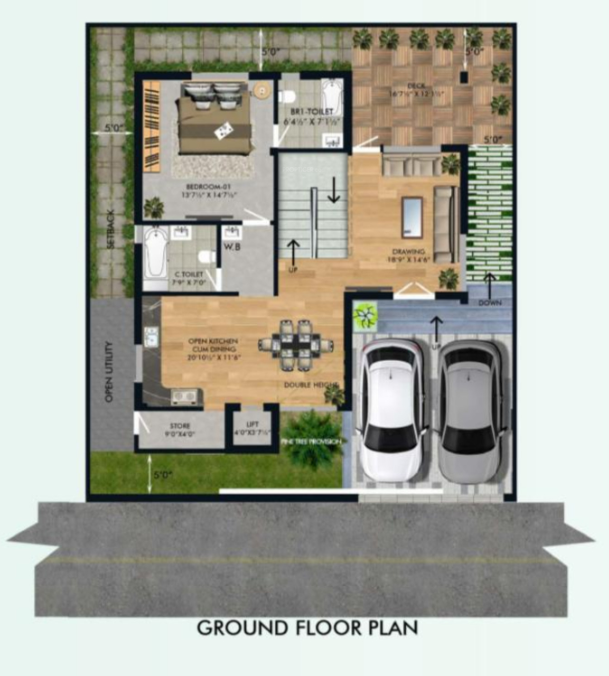  pine crest Floor Plan Ground Floor Plan