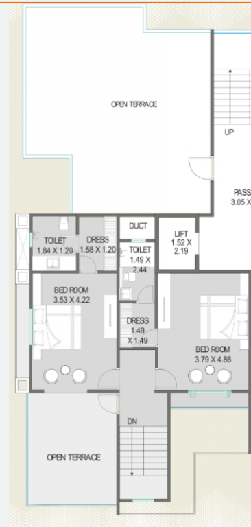 Upper Level Duplex Plan coral 30 Floor Plan Upper Level Duplex Plan