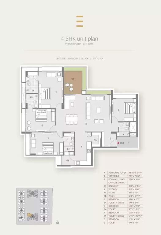  residency Floor Plan Floor Plan