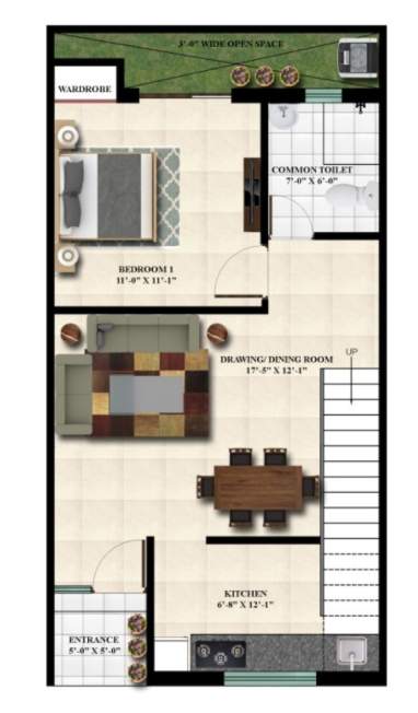 lavish greens villas Floor Plan Ground Floor Plan
