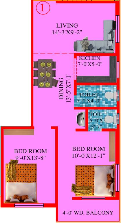  ganapati apartment Floor Plan Floor Plan