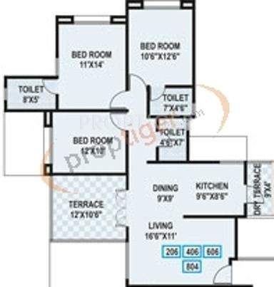 Mittal Sun Orion (3BHK+3T (1,253 sq ft) 1253 sq ft)