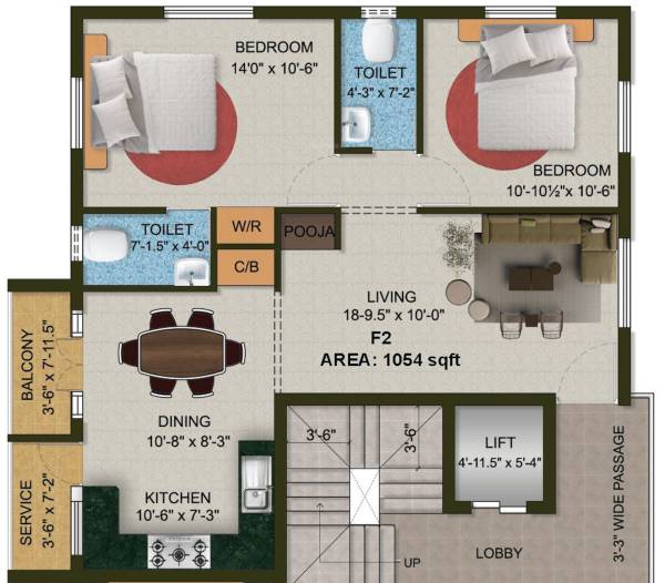  tulsi-apartment Floor Plan Floor Plan