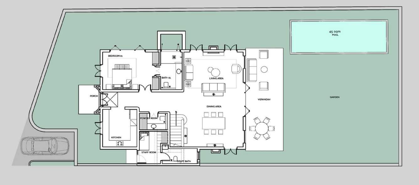  la cassinella Floor Plan Ground Floor Plan