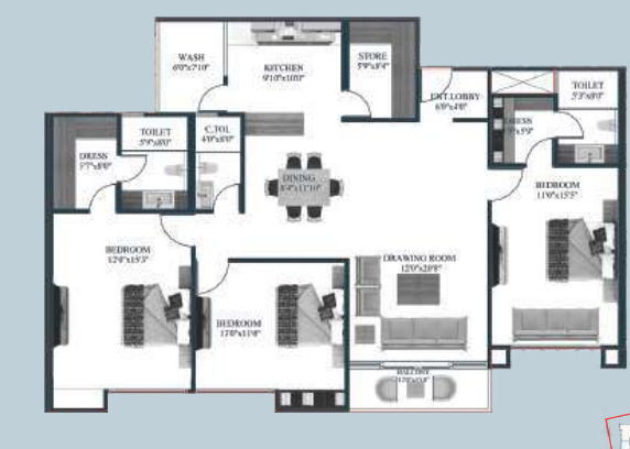 the residence phase 2 Floor Plan Floor Plan