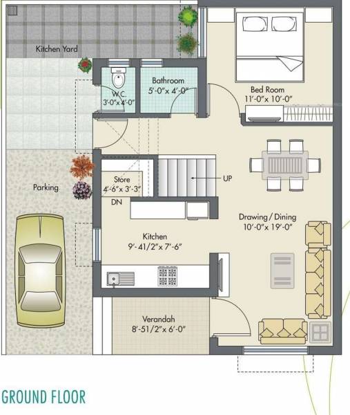  101-green-homes Floor Plan Ground Floor Plan