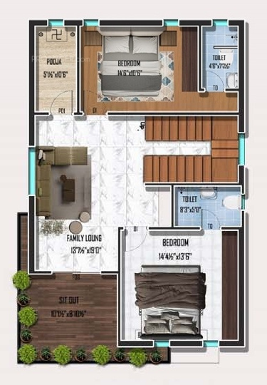  land mark 4 Floor Plan First Floor Plan