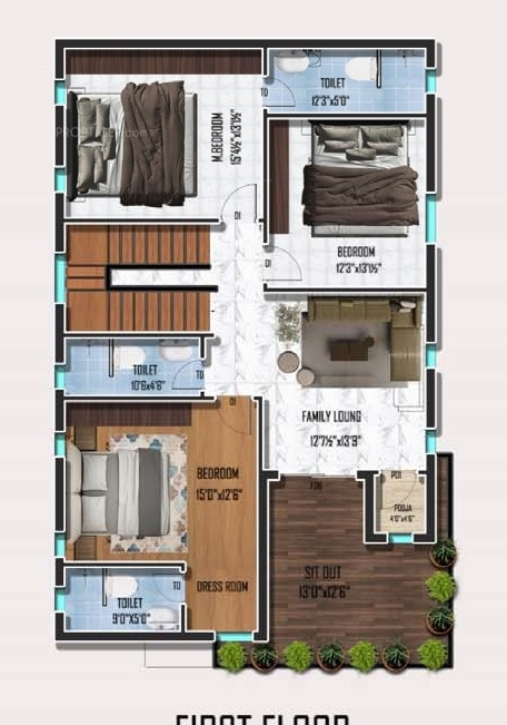  land mark 4 Floor Plan First Floor Plan