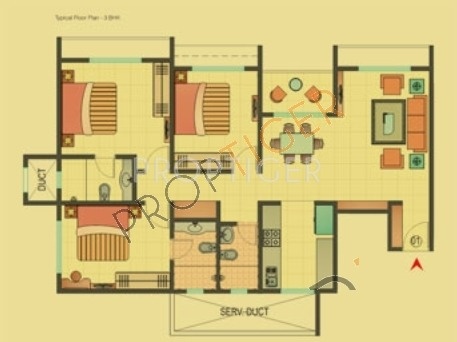 Regency Regency Heights (3BHK+3T (1,544 sq ft) 1544 sq ft)