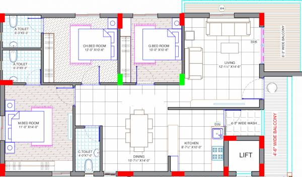  block-b-blooms Floor Plan Floor Plan