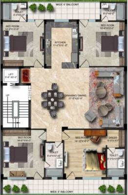 Floor Plan creation-345-sq-yd Floor Plan Floor Plan