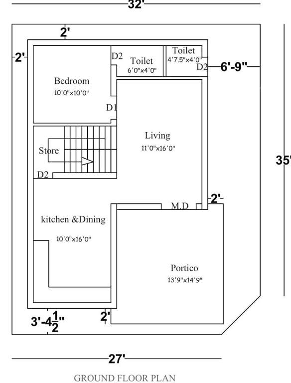  aastha nest Floor Plan Ground Floor Plan
