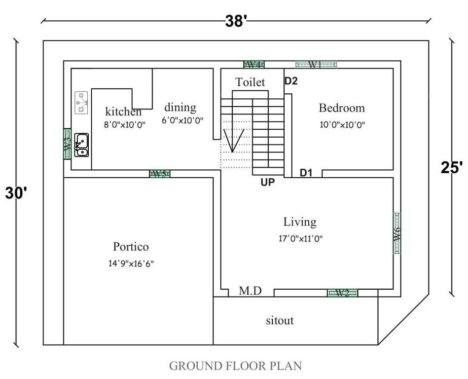  aastha nest Floor Plan Ground Floor Plan
