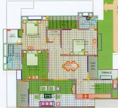RR The Terraces (3BHK+3T (1,848 sq ft) 1848 sq ft)