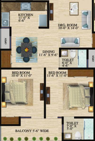  mandakani-residency Floor Plan Floor Plan