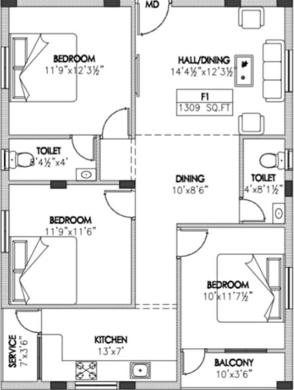  aruna flats Floor Plan Floor Plan