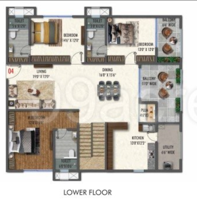 skyla Floor Plan Lower Level Duplex Plan