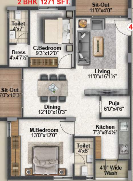  saanvi aurelia homes phase 1 Floor Plan Floor Plan