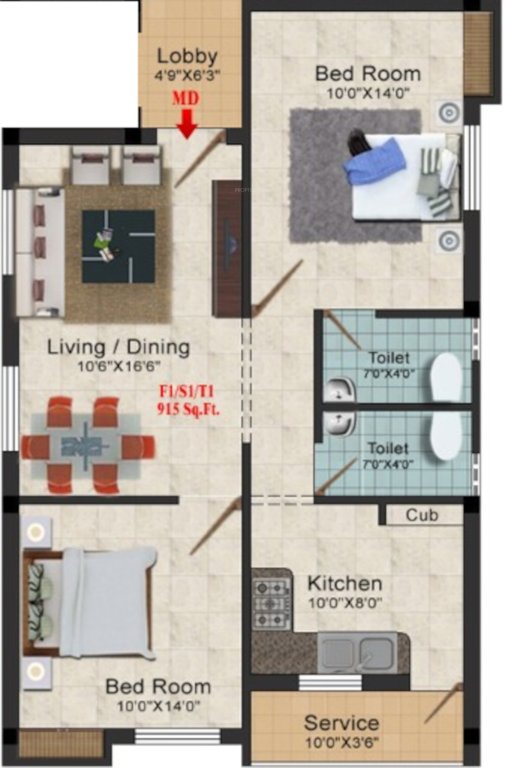  sri sai nidhi flats Floor Plan Floor Plan