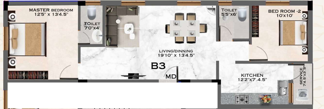  4 square Floor Plan Floor Plan