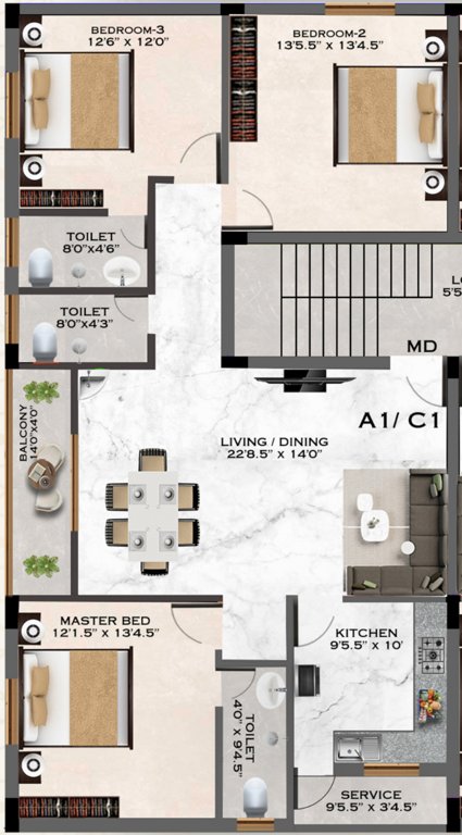  4 square Floor Plan Floor Plan