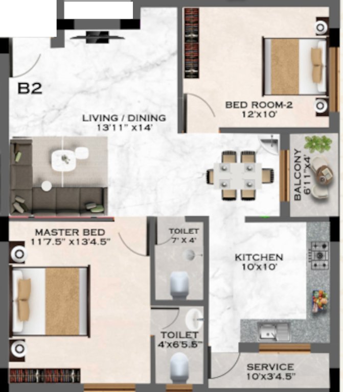  4 square Floor Plan Floor Plan