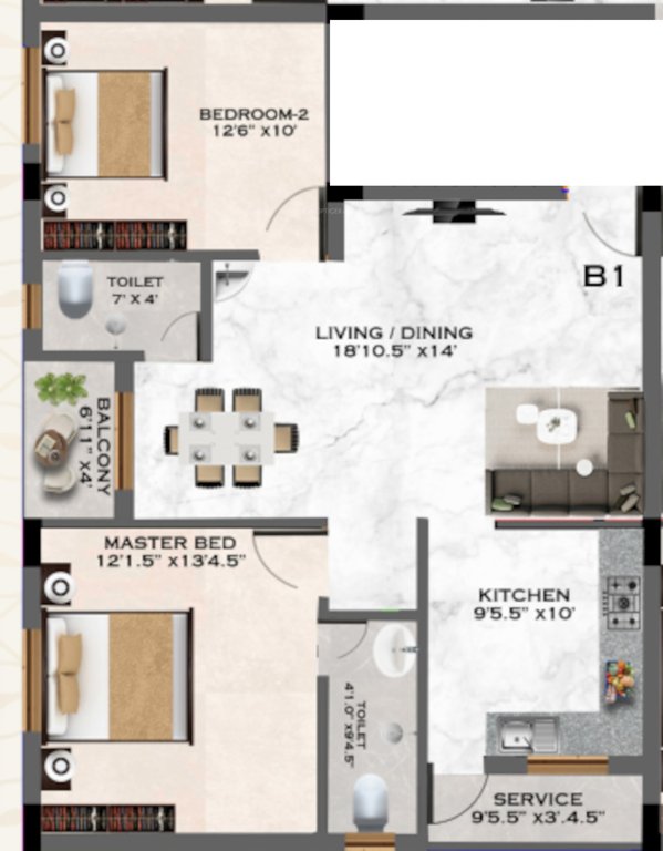  4 square Floor Plan Floor Plan