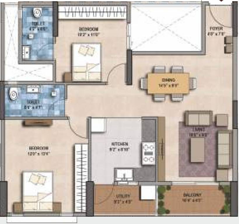  g r floret Floor Plan Floor Plan