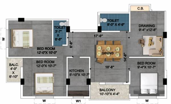  ruposhi-bangla-housing-complex Floor Plan Floor Plan