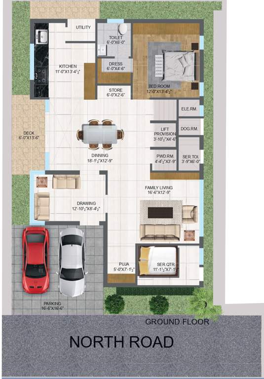  vrinda luxury villas Floor Plan Ground Floor Plan
