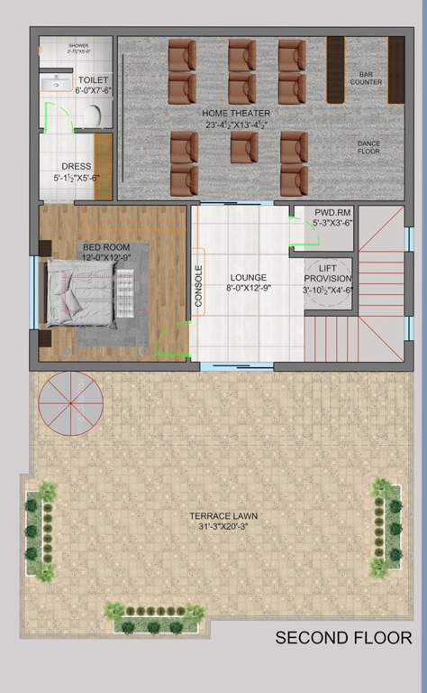  vrinda luxury villas Floor Plan Second Floor Plan