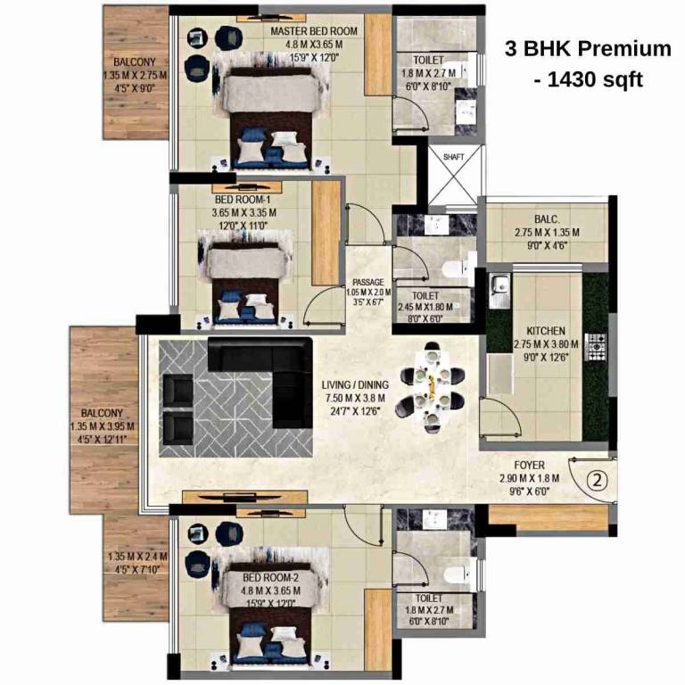  9pbr tower b1 Floor Plan Floor Plan