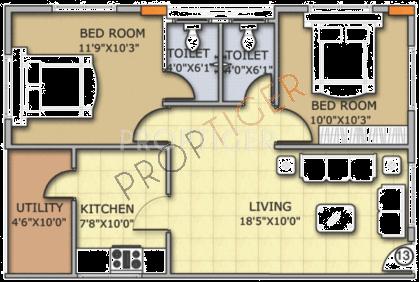 Amigo Sri Sai Royale (2BHK+2T (882 sq ft) 882 sq ft)
