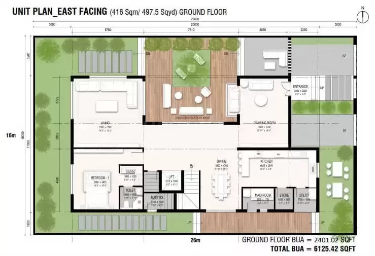  elevate villas  Floor Plan Ground Floor Plan