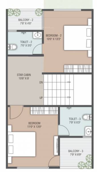  anusthan-bungalows Floor Plan First Floor Plan