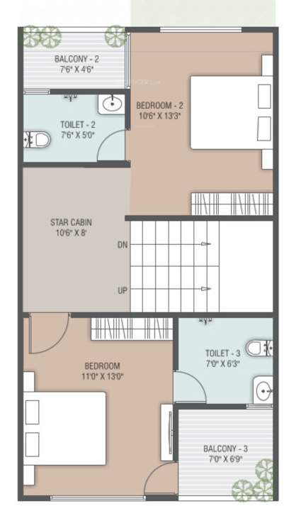  anusthan bungalows Floor Plan First Floor Plan